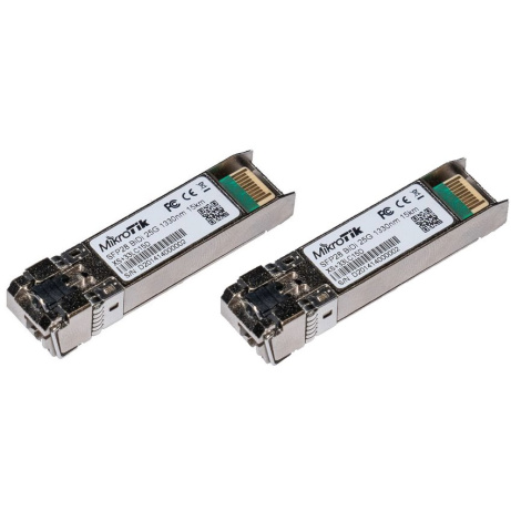 MikroTik XS+2733LC15D, SM, 15km, 1/10/25G, 1270nm + 1330nm, pár modulů
