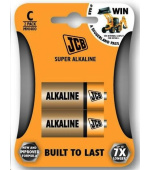 JCB SUPER alkalická baterie LR14, blistr 2 ks