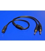 Redukce audio 4 pólový jack3,5F - 2x jack3,5M