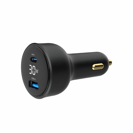 GEMBIRD Nabíječka do auta, 1x USB, 1xUSB-C, rychlo-nabíječka, QC3.0, 30 W, černá