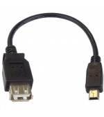 PREMIUMCORD USB redukce kabel USB A/female - Mini 5pin USB/male 20cm OTG