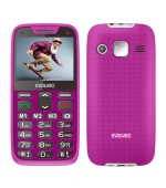 EVOLVEO EasyPhone XR, mobilní telefon pro seniory s nabíjecím stojánkem, růžová