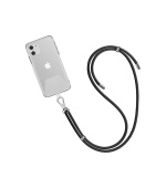 WG - Crossbody lace strap / transparent / black - šňůrka na krk