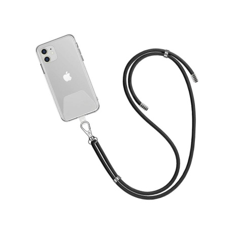 WG - Crossbody lace strap / transparent / black - šňůrka na krk