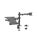 BAZAR - GEMBIRD Držák monitoru na stůl s podstavcem pro notebook MA-DA-03, naklápěcí, až do 32” a 9kg, černý - Poškozený