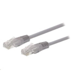 Kabel C-TECH patchcord Cat5e, UTP, šedý, 1,5m