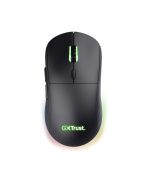 Trust GXT 927 REDEX+/Herní/Laserová/Pro praváky/25 600 DPI/Drátová+bezdrátová/Černá
