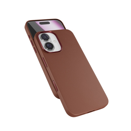 Epico Mag+ kožený kryt iPhone 16 Plus - hnědá