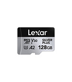 Lexar 128GB H-P Silver Plus microSDHC s adp C10 A2