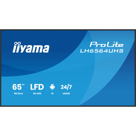 65" iiyama LH6564UHS-B1AG:VA, 4K UHD,Android,24/7