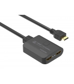 PremiumCord HDMI 2.0 Mini Splitter 1-2 Pigtail 4Kx2K@60Hz HDCP2.2 Downscaler