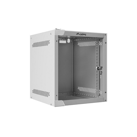 LANBERG RACKOVÁ SKŘÍŇ 10" NÁSTĚNNÁ 6U/280X310 (FLAT PACK) S PROSKLENÝMI DVEŘMI ŠEDÁ