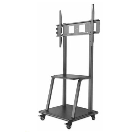 BAZAR - Manhattan univerzální TV vozík, Universal Heavy Duty TV Cart, 37" až 100" TV, černá - Poškozený obal (Komplet)