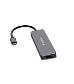VERBATIM Dokovací stanice USB-C, 6v1, HDMI, USB-C PD, USB 3.0, USB 2.0, SD a microSD, šedá