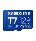 Samsung T7/Micro SDXC/128GB/UHS-I U3 / Class 10/Modrá