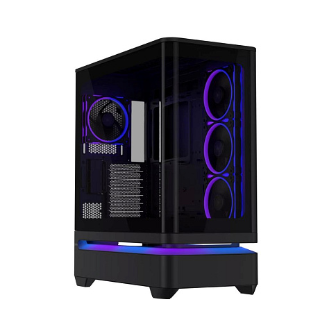 ASUS case PRIME AP304 TG ARGB BLACK, ATX, Průhledná bočnice, 4x120mm ARGB, černá