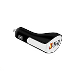 WG - Autonabíječka 3x USB-A, total 7.0 A ( QC 3,0 A + 2.0 A + 2.0 A ), černá