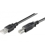 PremiumCord Kabel USB 2.0, A-B, 0.5m barva černá