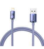 Baseus CAJY000005 Crystal Shine Series Datový Kabel USB - Lightning 20W 1,2m Purple