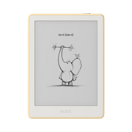 E-book ONYX BOOX GO 6 (Gen II), custard, 6" Carta 1300, 32GB, Bluetooth, Android 11, E-ink displej