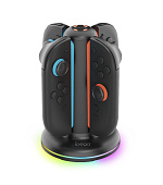 iPega SW2052 Nabíjecí Stanice s RGB pro JoyCon Ovladače Nintendo Switch 2 Black