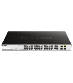 D-Link DGS-1210-24P 28-port Smart PoE Switch, 24x GbE PoE+, 4x RJ45/SFP, PoE 193W