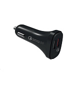 WG - Autonabíječka 2x USB-A, Quick Charge 3.0, 5,4 A, černá