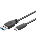 PremiumCord USB-C/male - USB 3.0 A/Male, černý, 3m