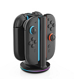 iPega SW2051 Nabíjecí Stanice s RGB pro JoyCon Ovladače Nintendo Switch 2 Black