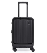 ACER Barcelona luggage 20", černý, pevný cestovní kufr, materiál: 100% recyklovaný PET, TSA kombinační zámek