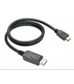 C-TECH kabel DisplayPort/HDMI, 2m, černý