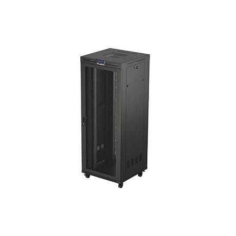 19" VOLNĚ STOJÍCÍ RACKOVÁ SKŘÍŇ 42U 800X800 ČERNÁ LCD PERFOROVANÁ DVÍŘKA LANBERG (PLOCHÉ BALENÍ)