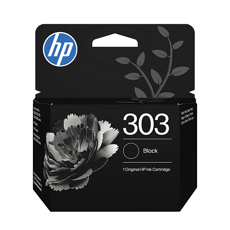 HP 303 Black Original Ink Cartridge (200 pages), T6N02AE