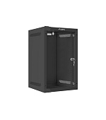 LANBERG RACKOVÁ SKŘÍŇ 10" PRO MONTÁŽ NA STĚNU 9U/280X310 (FLAT PACK) S PROSKLENÝMI DVEŘMI ČERNÁ
