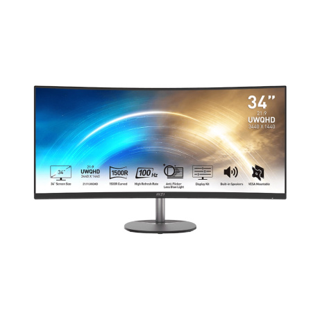 MSI Pro/MP341CQ/34"/VA/wQHD/100Hz/1ms/Černá/3R