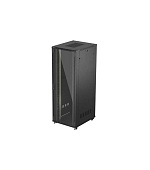 19" VOLNĚ STOJÍCÍ RACKOVÁ SKŘÍŇ 47U/800X1000 (FLAT PACK) S PROSKLENÝMI DVEŘMI ČERNÁ LANBERG