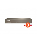 Tenda TEG1008D 8-port Gigabit Switch, 8x 10/100/1000 Mb/s, Fanless-bez ventilátorů, Kov, 9K Jumbo