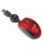 GENIUS myš MicroTraveler V2/ drátová/ 1200 dpi/ USB/ červená