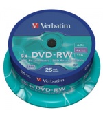 VERBATIM DVD-RW(25-pack)Spindle/4x/4.7GB