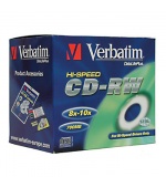 VERBATIM CD-RW(10-Pack)Jewel/High Speed/8x-12x/DLP/700MB