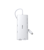 D-Link 10-in-1 USB-C Hub with HDMI x2 / USB-C x2, USB A x2 / Ethernet/Card Reader/Power Delivery