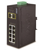 Planet IGS-1020TF, Switch, průmyslový, 8x 10/100/1000T, 2x 100/1000X SFP, -40~+75°C