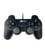 C-TECH gamepad Callon pro PC/PS3, 2x analog, X-input, vibrační, 1,8m kabel, USB