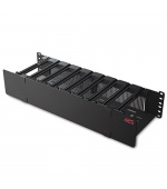 APC Horizontal Cable Manager, 2U x 6" Deep with Cable Tie-off bottom plate, Single-Sided with Cover
