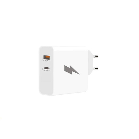 WG - Síťová nabíječka 2x USB, 1x USB-C PD 45 W + 1x USB-A QC3.0 18 W, bílá