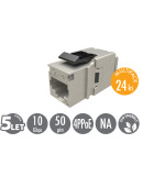 MULTIPACK 24 ks - rychlozařezávací keystone Solarix CAT6A STP SXKJ-10G-STP-BK-NA Comp. Level a 4PPoE