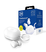 3mk bezdrátová stereo sluchátka FlowBuds 6.0 white, nabíjecí pouzdro, bílá