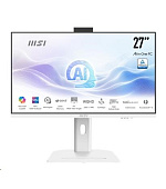 MSI PC AiO Modern AM273QP AI 1UM-429XEU, Ultra 7 155H, 27" WQHD, Anti-Glare, 16GB, 512GB SSD, N/A, No OS, White