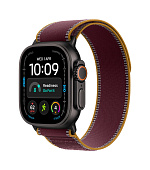 WATCH Ultra 4 49 Black TC/Burgundy Trail Loop- S/M
