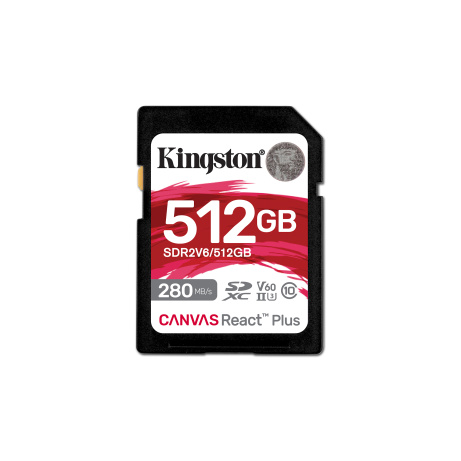 Kingston Canvas React Plus/SDXC/512GB/UHS-II U3 / Class 10